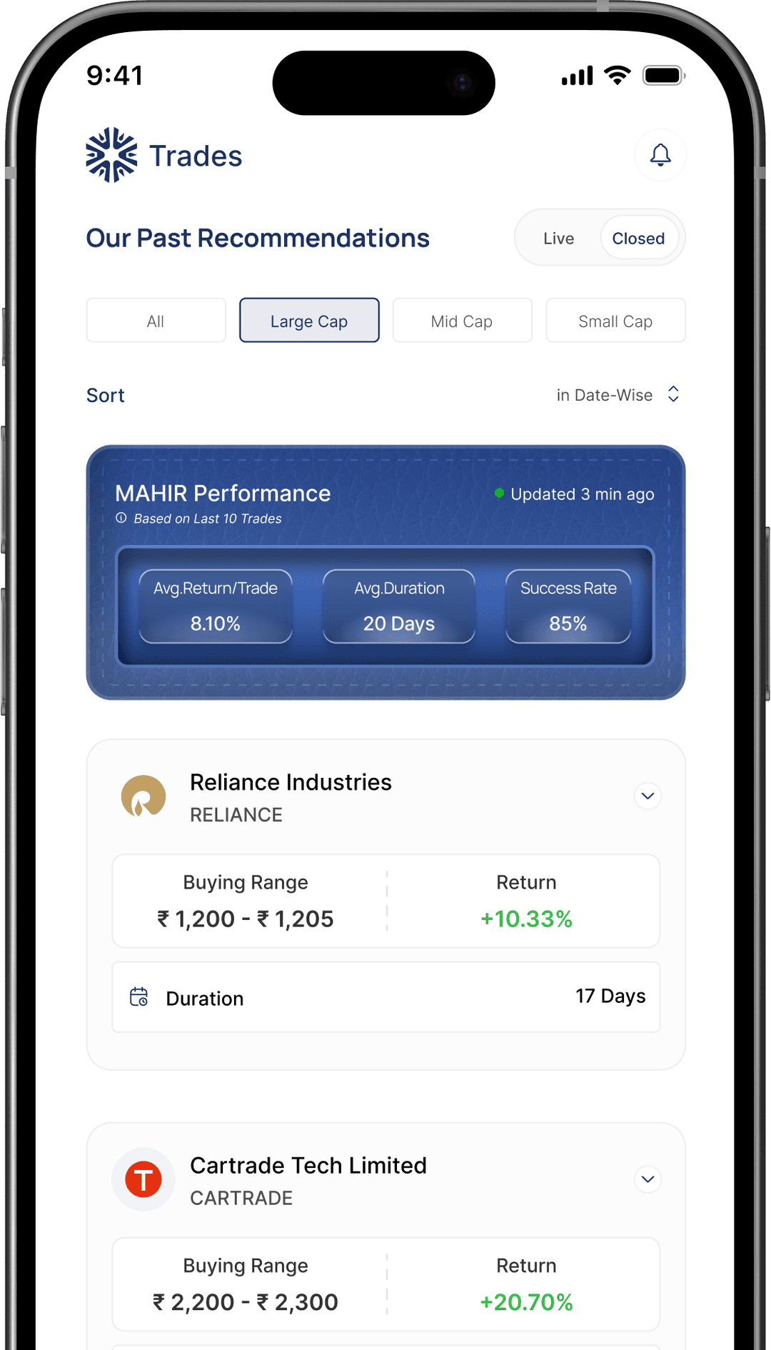 MAHIR App Market Overview Mockup